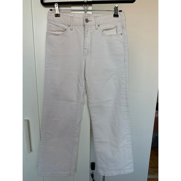 Club Monaco Women's High Rise Straight Leg Off-White Jeans, Size 4, EUC - Picture 1 of 7
